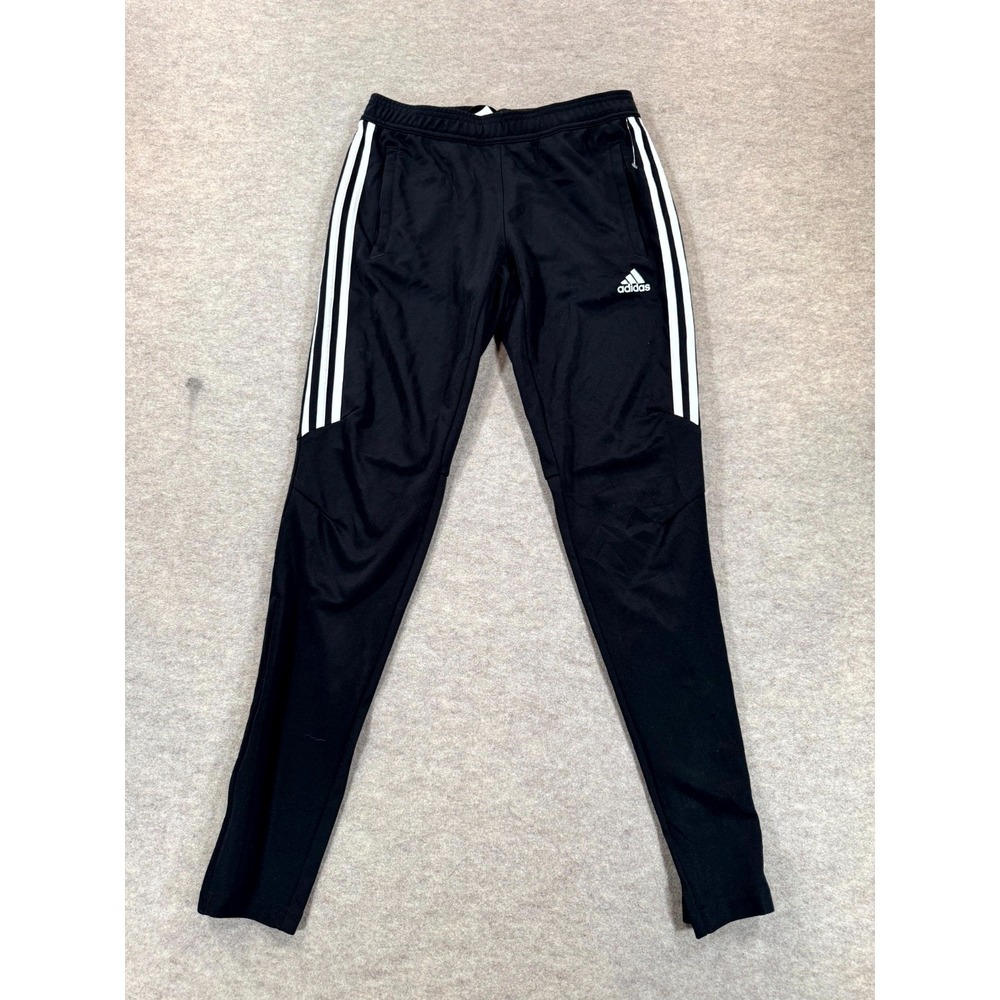 Adidas Climacool Track Pants Women Small Black 3 Stripes Logo Ankle Zip Training